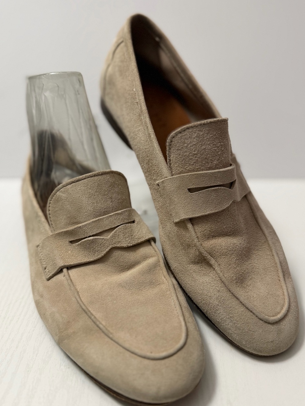 M.Gemi Sand Suede Penny Loafers Made in Italy Women’s 9 EU 39